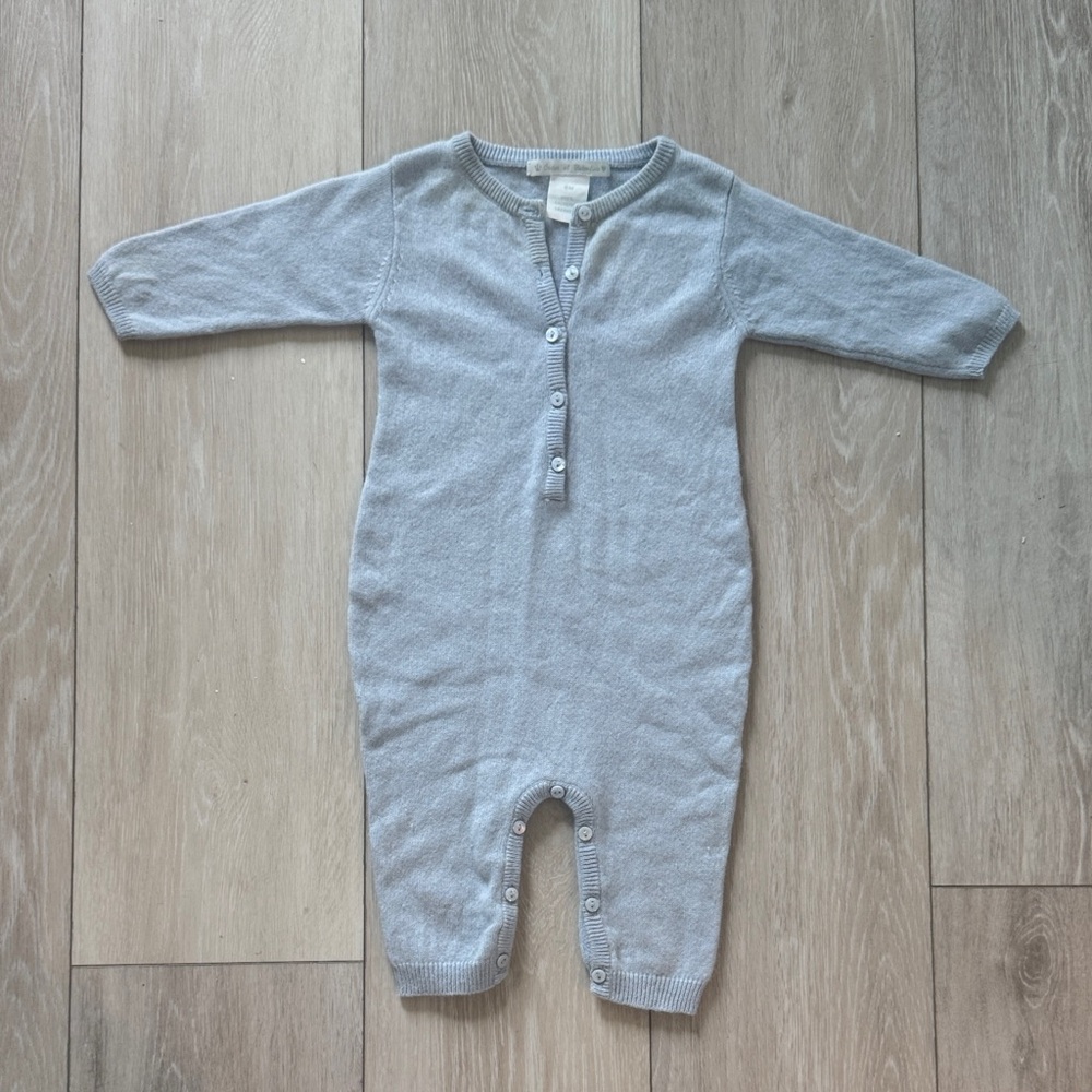 Oscar et Valentine Light Blue cashmere One Piece 6 mons.